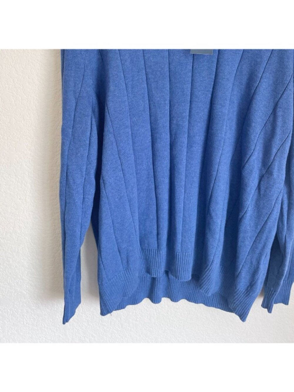 Club Room Men's Retro V Neck Pullover cardigan Sweater Blue Size 3XL - Picture 7 of 10